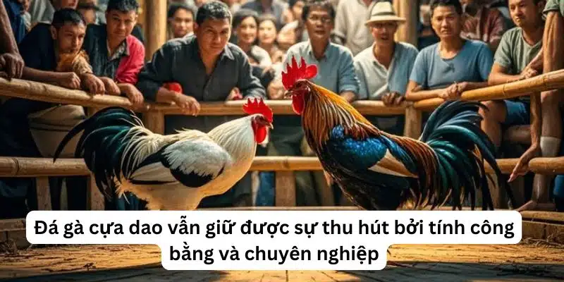 Đá gà cựa dao vẫn giữ được sự thu hút bởi tính công bằng và chuyên nghiệp